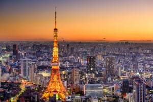 Tokyo, Japan cityscape with Tokyo TOwer.